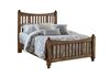 Maple Road Poster Slat Bed in a Weathered Gray finish