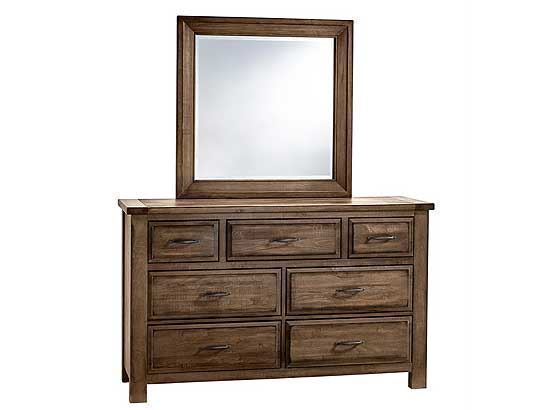 Maple Road Triple Dresser with Landscape Mirror in a Maple Syrup finish