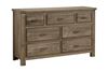 Maple Road Triple Dresser in a Weathered Gra y finish