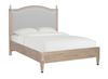 Charlotte Upholstered Bed with Low Footboard (2511-K153L) in a Washed Elm finish