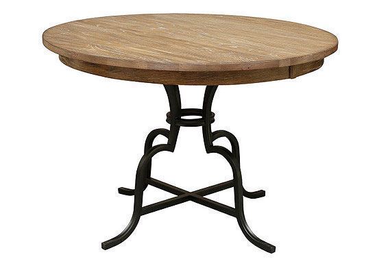 Picture of The Nook Oak - 44" Counter Height Round Table with Metal Base