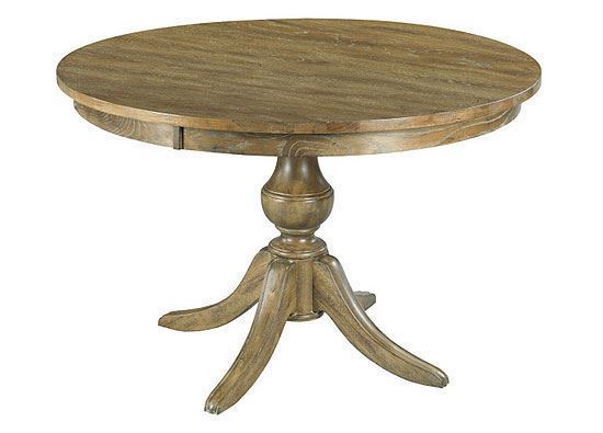 Picture of The Nook Oak - 44" Round Dining Table with Wood Base