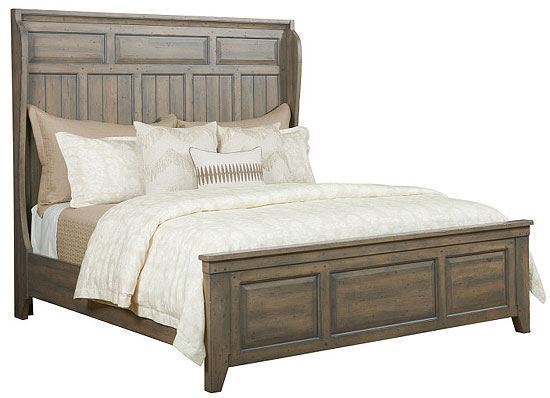 Kincaid Mill House - Powell Shelter Bed 860-304P in a Rustic Alder finish