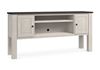 Homestead Maple 74" Credenza Tall 9015-2864 in a Farmhouse White finish with Lampblack Top