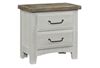 Sawmill 2 Drawer Nightstand (Alabaster 694-226) by Vaughan-Bassett furniture