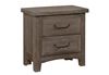 Sawmill 2 Drawer Nightstand (692-226) in a Saddle Grey Finish by Vaughan-Bassett furniture