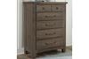 Sawmill 5 Drawer Chest (692-115) in a Saddle Grey finish by Vaughan-Bassett furniture