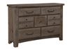 Sawmill 7 Drawer Dresser (692-002) in a Saddle Grey finish by Vaughan-Bassett furniture