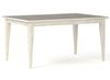 BenchMade Louisa Oak Rectangle Leaf Table (4122-4060LC1) in a Vintage White finish from Bassett furniture