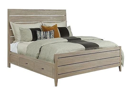 KINCAID INCLINE KING OAK HIGH BED W/STORAGE RAILS # 939-316P from the SYMMETRY COLLECTION