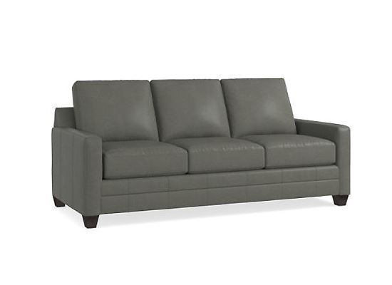 Bassett - Carolina Thin Arm Leather Sofa - 3885-72L